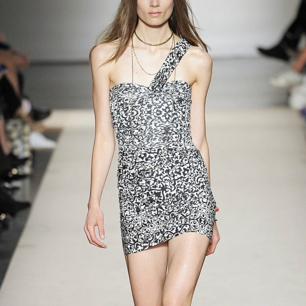 ISABEL MARANT Jeanne One Shoulder Mini Dress